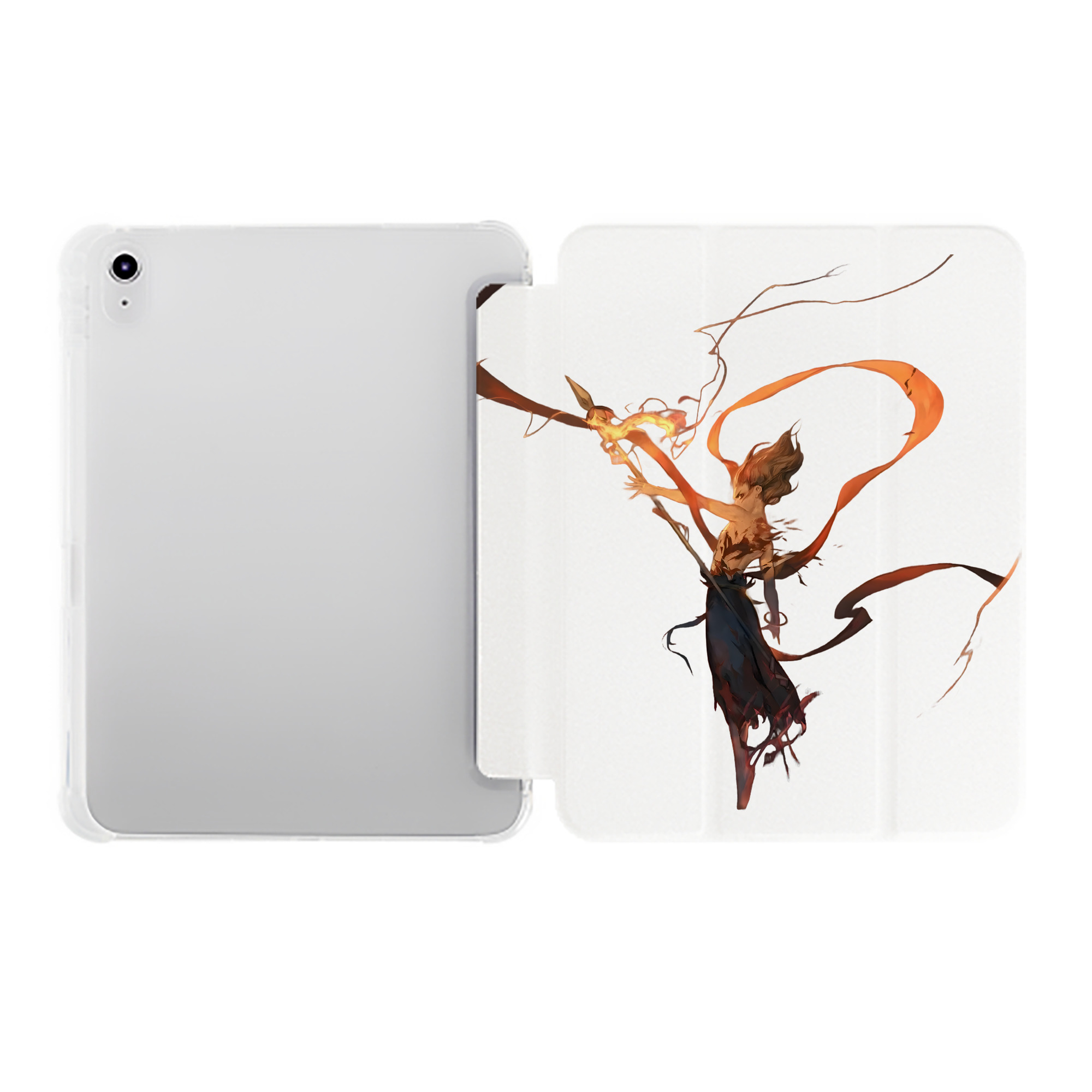 （画像用） Ne Zha 2 ナタ 魔童の大暴れ IPad ケース ペン収納付き 三つ折りスタンド PUレザー×シリコン 対応機種9.5/10.5/10.9インチ